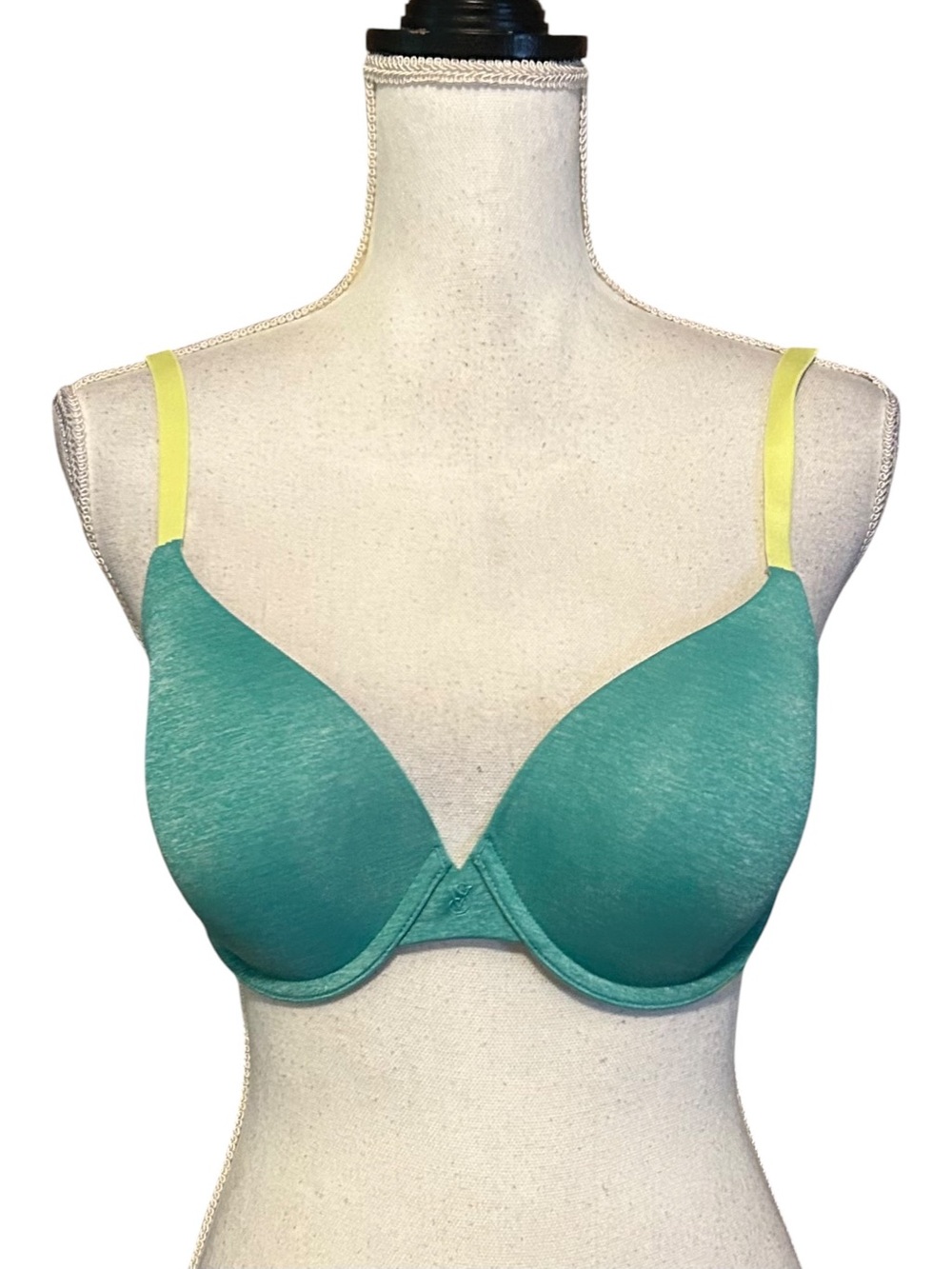Victoria’s Secret Uplift Semi Demi Bra Women’s SZ 34D in Heathered Green